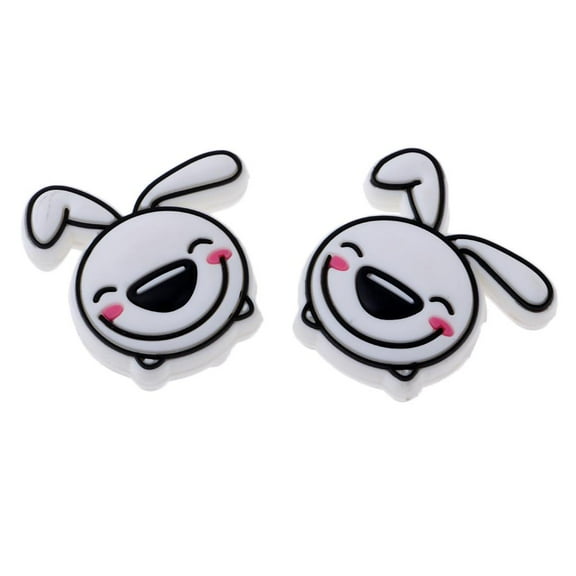 2Pcs Durable Cmfortable Tennis Racquet Shock Absorber Vibration Dampeners Set - White Rabbit
