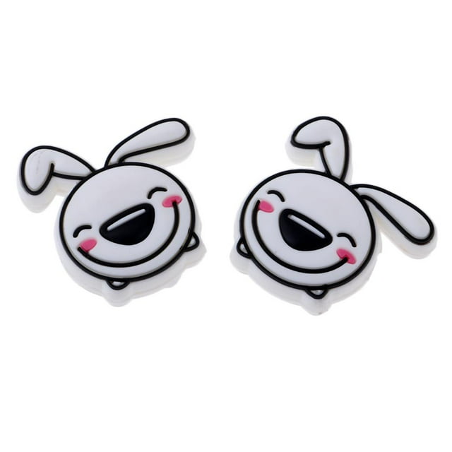 jinwen 1 Pair Tennis Racquet Shock Absorbers Vibration Dampeners Shockproof Damper Set White Rabbit