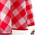 thumbnail image 6 of Hiasan Checkered Round Tablecloth 50 Inch - Waterproof Stain and Wrinkle Resistant Washable Fabric Table Cloth for Dining Room Party Outdoor Picnic, Red and White, 6 of 8
