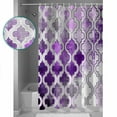 thumbnail image 4 of Purple Morocco Waterproof Fabric Shower Curtain, Rustic Country Smear Street Mottled Art Shower Curtain for Bathroom Curtains Bathtubs Hotel Washable Shower Curtains with 12 Hooks Stall 48x72in, 4 of 6