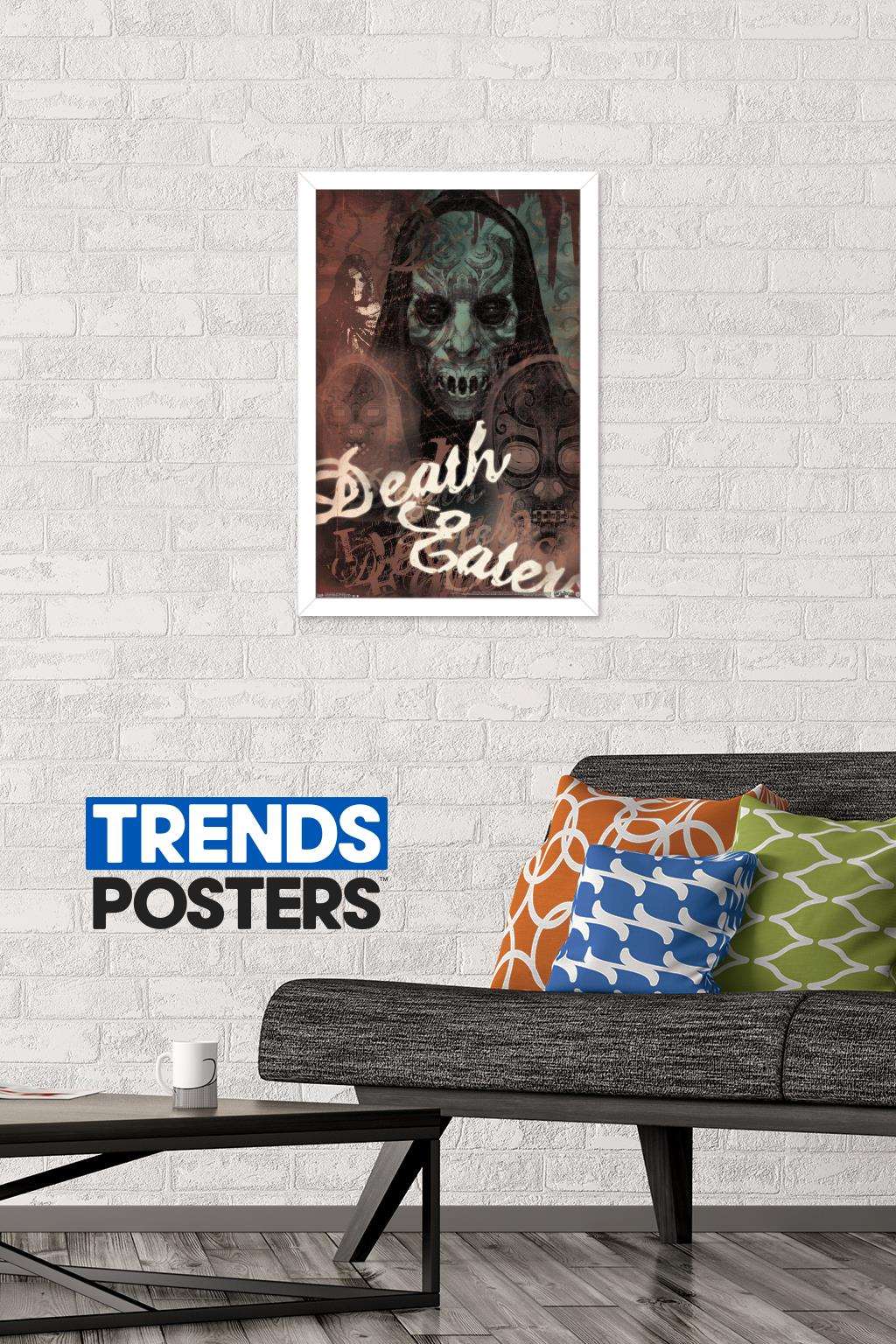 The Wizarding World: Harry Potter - Death Eaters - Masks Wall Poster, 14.725" x 22.375", Framed