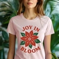 thumbnail image 5 of Joy in Bloom Shirt | Floral Graphic Tee with Red Flower | Unisex Casual T-Shirt, Maroon, Size M, 5 of 6