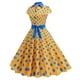 thumbnail image 4 of Vestido de Manga Corta para Mujeres de Moda Casual Impreso Cuello en V con Cremallera Grande Del Doblado, Poliéster Ligero para el Verano, 4 of 9
