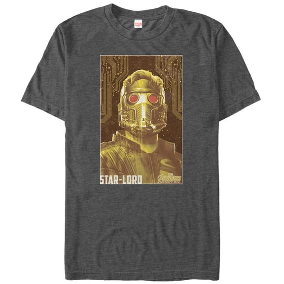 Men's Marvel Avengers: Infinity War Star-Lord  Graphic Tee Charcoal Heather X Large