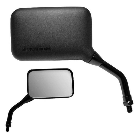 K Source 901010 - AX Motorcycle Left Side Black Mirror without Automatic Dimming