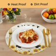 thumbnail image 4 of Gnomes Sunflowers Round 13 Inch Placemats Set of 8, Country Yellow Floral Bees Vintage HeatResistant Non Slip Place Mats for Dining Table, Wipeable Braided Kitchen Table Mats for Housewarming, 4 of 9