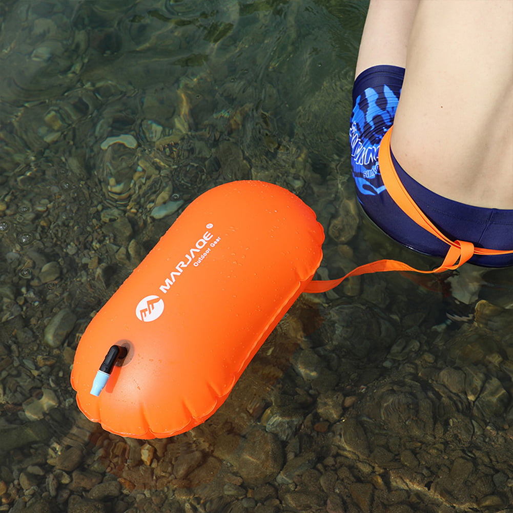Inflatable Swim Buoy Safety Float Waterproof Air Dry Bag Open Water Swimm A8A 