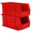 thumbnail image 3 of Hudson Exchange 11" x 5-1/2" x 5" (6 Pack) Plastic Stackable Storage Bin and Hanging Container, Red, 3 of 3