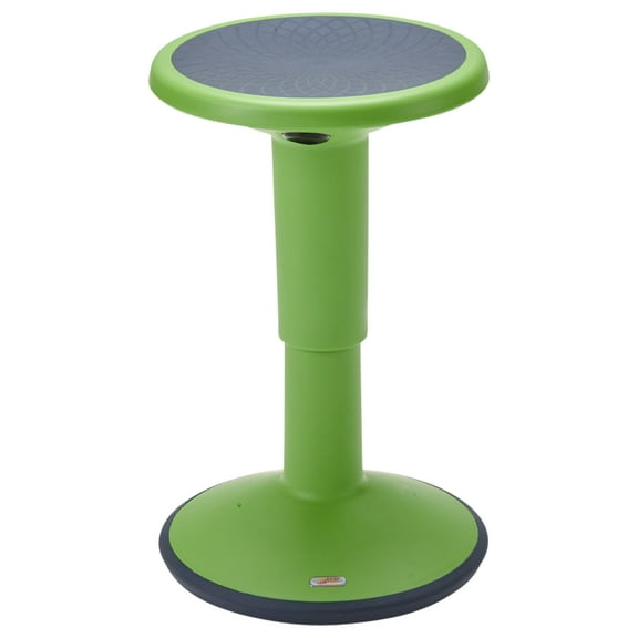 ECR4Kids SitWell Active Wobble Stool with Adjustable Height, Flexible Seating, Grassy Green