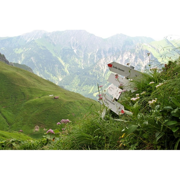 Allga A Nbsp Nbsp A Sa A Za A Sa A A Sa U Germany Mountains Alpine Hiking Trail Inch By 30 Inch Laminated Poster With Bright Colors And Vivid Imagery Fits Perfectly In Many Attractive Frames Walmart Com Walmart Com