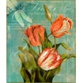 thumbnail image 2 of Sasha 15x17 White Modern Wood Framed Museum Art Print Titled - Tulips Ablaze III, 2 of 4