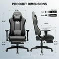 thumbnail image 7 of GTRACING Fabric Adjustable Height Reclining Gaming Office Chair with Footrest, Dark Gray, 7 of 7