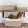 thumbnail image 4 of Box Food Storage Tray Bathroom Rack Basket Organizer .space Saving Home Furnishings Cotton Rope Woven Oval Ellipse Bin, 4 of 4