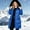 #Blue, variant on DPTALR Women's Solid Color Long-Sleeved Hooded Fashion Padded Jacket,Gray,Size S