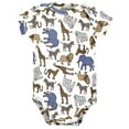 thumbnail image 4 of Touched by Nature Unisex Baby Organic Cotton Bodysuits, Classic Safari, 6-9 Months, 4 of 5