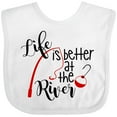 thumbnail image 3 of Inktastic Life is Better at the River Fishing Pole with Bobber Boys or Girls Baby Bib, 3 of 4