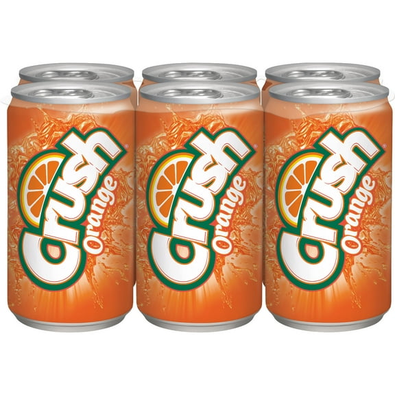 Crush Orange Soda, 7.5 fl oz cans, 6 pack