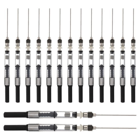 FENGGUIQU Black Steel Fountain Pen Ink Filling Syringe with Needle 20 Pieces