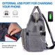 thumbnail image 4 of Mochila para portátil para mujer de 15,6 pulgadas con puerto de carga USB Mochilas escolares impermeables JFHHH pequeña, 4 of 5