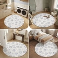 thumbnail image 5 of Round Area Rugs 6Ft, Grey Pumpkin Fall Non-Slip Washable Circle Rugs Carpet, Polka Dot Watercolor Thanksgiving Indoor Outdoor Rug Floor Mats Throw Runner for Bedroom Living Room Bathroom, 5 of 8