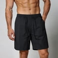 thumbnail image 7 of Cargo Short Pants for Men Plus Size Summer Lightweight Elastic Waist Solid Color Gym Shorts Athletic Outdoor Sport Workout Shorts with Pockets, 7 of 7