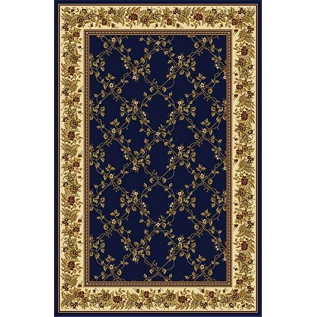 Radici 1427-1744-NAVY Noble Rectangular Navy Blue Transitional Italy Area Rug- 2 ft. 2 in. W x 8 ft. H