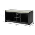 thumbnail image 3 of Better Homes & Gardens 3-Cube Storage Bench, Solid Black, 3 of 6