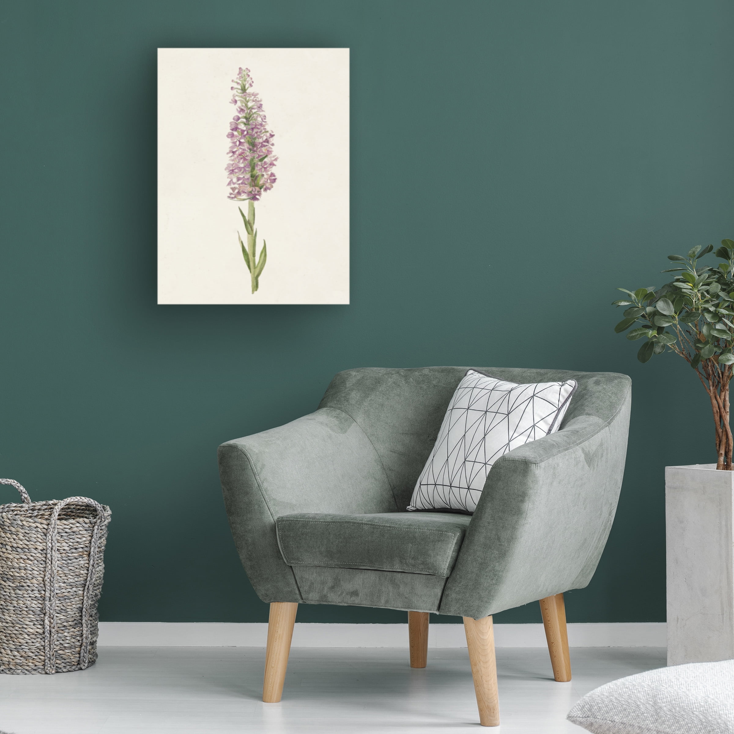 Unknown 'Mauve Garden Flowers I' Canvas Art