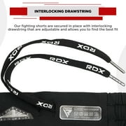 RDX MMA Shorts Kickboxing Fighting Combat Shorts Muay Thai, Men, Black, L