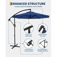 thumbnail image 4 of Arigeas 10FT 360 Degree Rotation Cantilever Umbrella with Cross Base, Outdoor Offset Patio Umbrella with Tilt and Crank Lift, 4 of 6