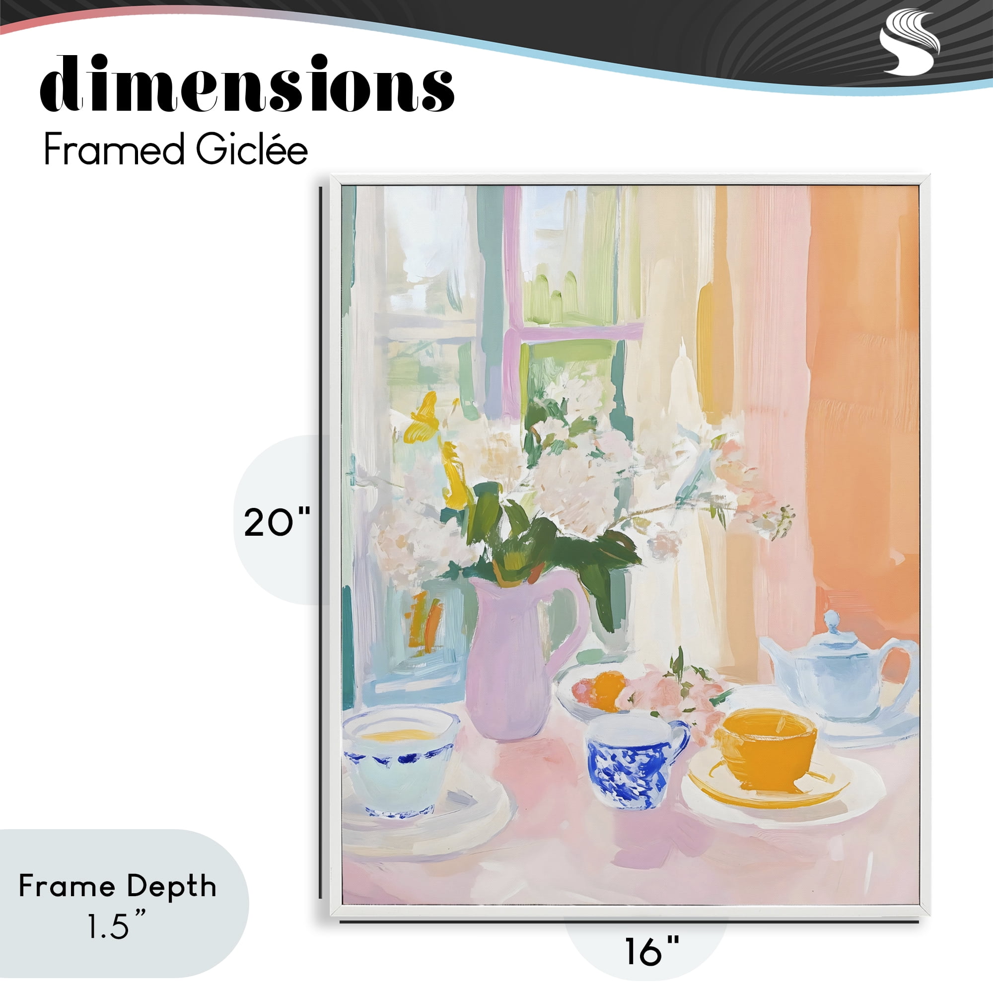 Stupell Industries Breakfast Still Life Abstraction White Framed Giclee Art, design by The Prints Vibe