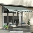 thumbnail image 2 of Outsunny 11' x 10' Retractable Awning Fabric Replacement Outdoor Sunshade Canopy Awning Cover, UV Protection, Green and White, 2 of 9