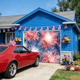 thumbnail image 6 of 4th of July Garage Door Cover Banner 6 x 13 FT,Independence Day Patriotic Fireworks Red Blue Garage Door Curtains Backdrop with Grommets for Indoor Outdoor Wall Party Porch Yard Decor Background, 6 of 8