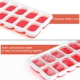 thumbnail image 3 of 4 Pack Silicone Ice Cube Trays with Lid - BPA Free Flexible 56-Ice Cubes Molds Easy Release Ice Trays with Spill-Resistant Removable Cover, Dishwasher Safe and Stackable Durable,gticphyj, 3 of 5
