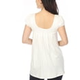 thumbnail image 3 of White Mark Women’s Maternity Short Sleeve Empire Waist Tunic Top, 3 of 6