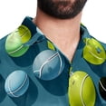 thumbnail image 5 of Tennis Men's Hawaiian Button Down Printed Short Sleeve Summer Beach Shirts, 5 of 6
