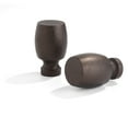 thumbnail image 3 of TOWN & COUNTRY EVERYDAY Modern Smooth Edge Cylinder Single Indoor Curtain Rod and Finial Set, Easy Install Wall Mount, Oil Rubbed Bronze, Adjustable 36”-72”, 3 of 7