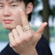 thumbnail image 3 of Anillo de hip-hop con diamantes para hombre, estilo europeo y americano, con baño de oro real y circonita cúbica completa, moderno, 3 of 6
