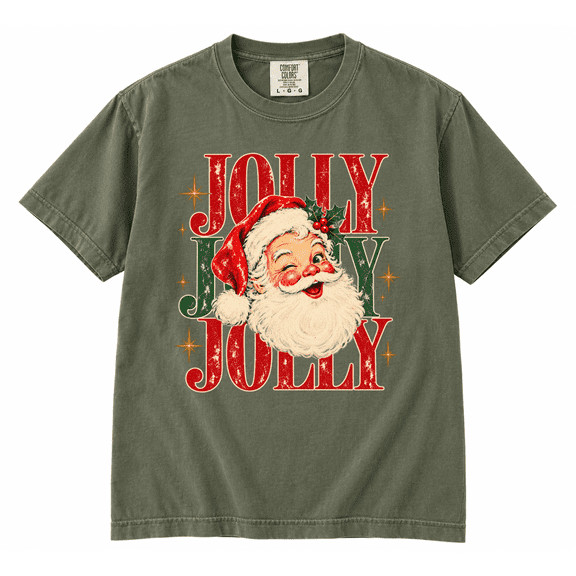 Retro Jolly Santa Christmas Shirt, Vintage Christmas Holly Distressed Shirt, Holiday Shirt, Christmas Party 2026 Shirt, Santa Claus Shirt