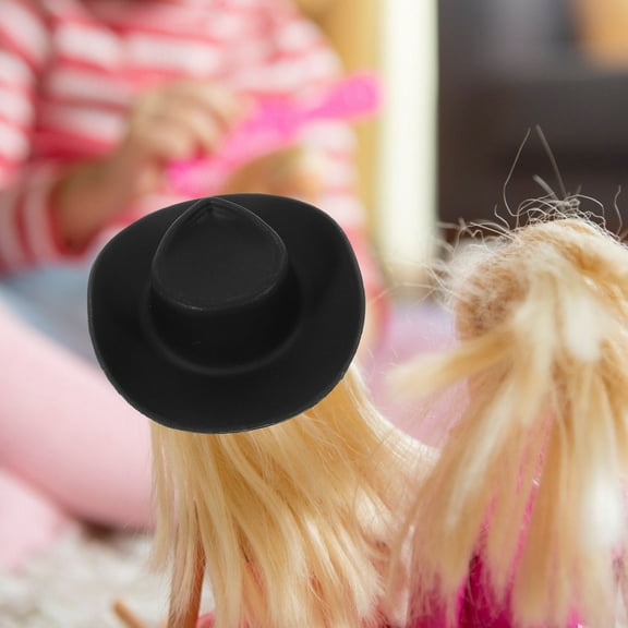 KAKOWELY 50Pcs Miniature Cowboy Hats for Weddings and Birthday Parties in Black Plastic