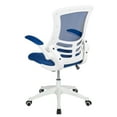 thumbnail image 6 of Flash Furniture Kelista Mid-Back Blue Mesh Swivel Ergonomic Task Office Chair with White Frame and Flip-Up Arms, 6 of 15