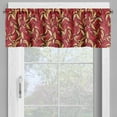 thumbnail image 4 of Ambesonne Leaves Valance & Curtain, Colored Foliage Pattern, 55"x24", Vermilion Ruby Beige, 4 of 6
