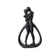 thumbnail image 5 of Figura abstracta de pareja abrazándose Figura de pareja de resina Estatua de abrazo de amantes para Negro, 5 of 9