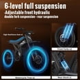 thumbnail image 6 of Riding'Times GT73 2400W Electric Bike Adults, 48V 36Ah Dual Battery, 37 MPH, 25" Street Tires, Hydraulic Brakes, Urban Commuter E-Bike with LED Display, UL2849, 6 of 10