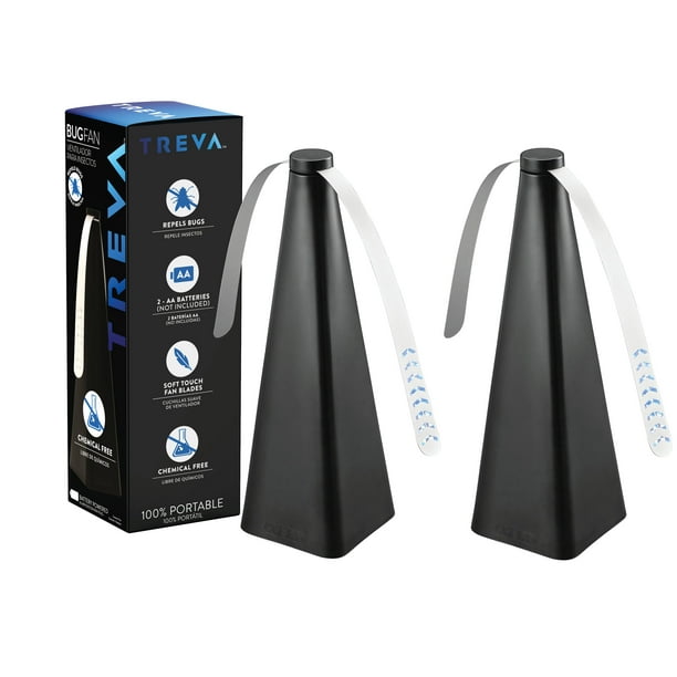 Treva Bug Repellent Fan, Non-Toxic, Battery Powered, 2 Pack - Walmart