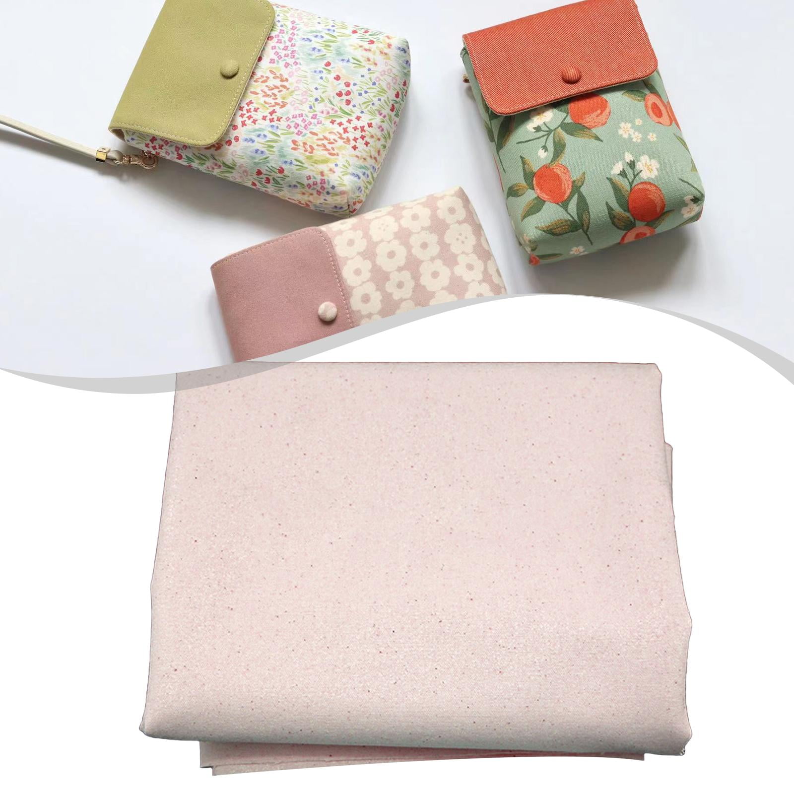 GUOOL Fusible Interfacing Canvas Fabric Roll with Single Sided Iron On Adhesive Cloth Material for Sewing Suitable for Tablecloths Banners Bags Crafts Home 8oz per half meter