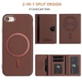 thumbnail image 5 of Allytechgroup Wallet Case for iPhone 7 / 8 / SE 2022 & 2020, RFID Blocking PU Leather Stand Phone Shell with Credit Card Slot Shockproof Protective Back Cover for Women Men, Brown, 5 of 7