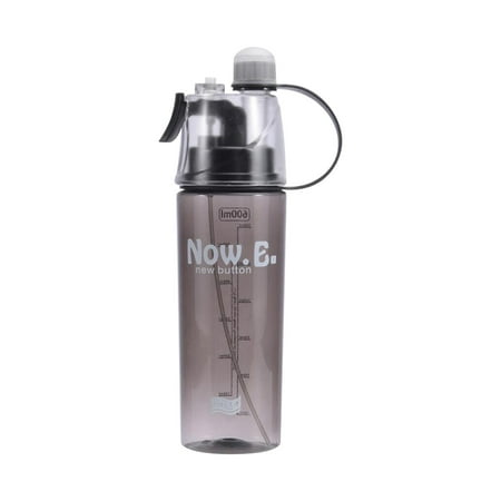

TOPUUTP Sports Spray Water Bottle 600ml Easy-Carry Design for Outdoor Activities Power Up Promo Flash Sale Black