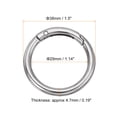 thumbnail image 2 of Uxcell Round Spring O Rings, 8Pcs 1.5 Inch OD Trigger Buckle Snap Clips for Bags, Purses, Keyrings, Silver Tone, 2 of 7