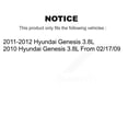 thumbnail image 2 of Positive Plus Front Rear Semi-Metallic Brake Pads Kit for Car Hyundai Genesis 3.8L KPF-100080, 2 of 8
